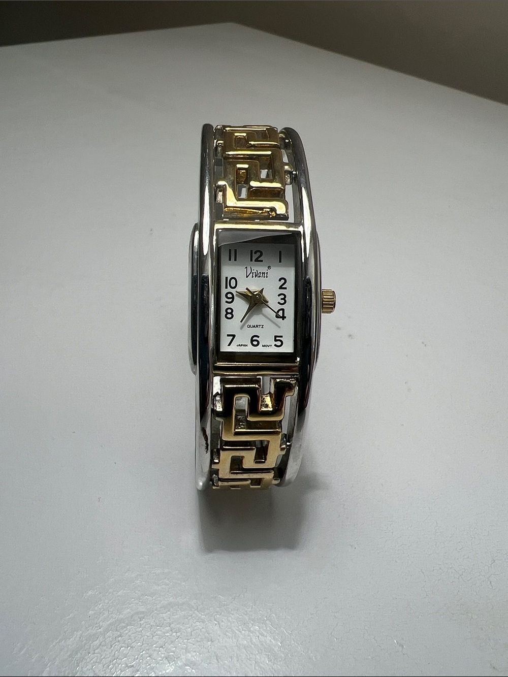 Vintage Two-Tone Silver and Gold Vivani Women's Bangle Watch
